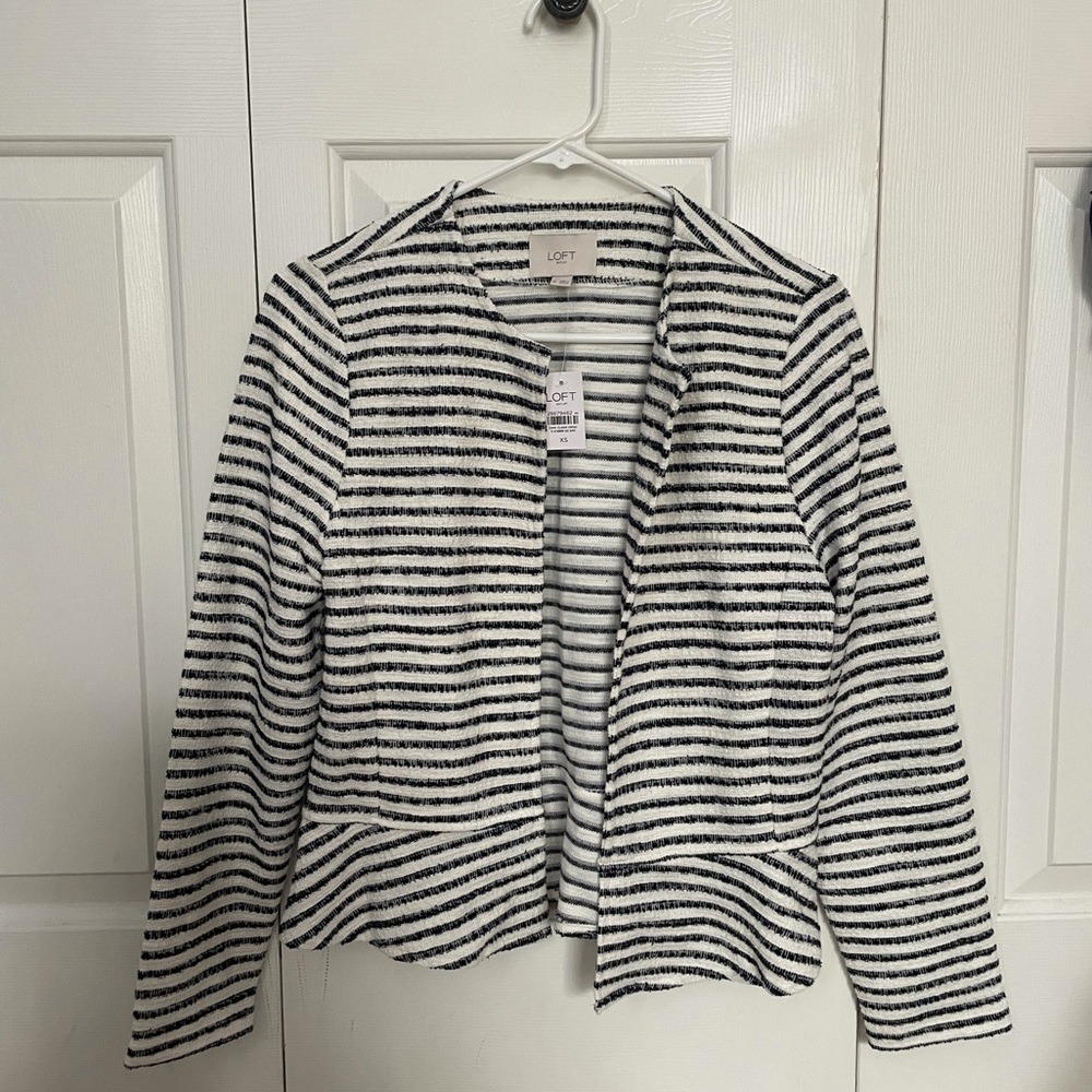 LOFT striped knit jacket